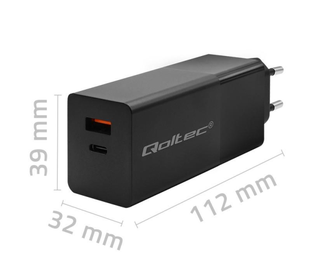 Qoltec Ładowarka GaN POWER PRO usb-c PD usb 100W - 1213310 - zdjęcie 3